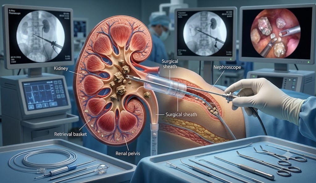 PCNL Percutaneous Nephrolithotomy Surgery